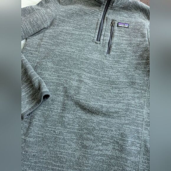 Patagonia Kids' Boy's Better Sweater 1/4 Zip Pullover Size XL 14 Nickel Grey - Picture 5 of 5